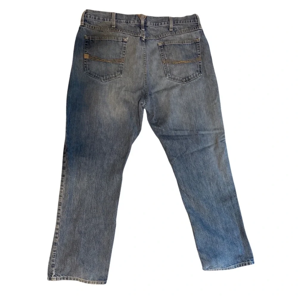 Ariat Mens 36x32 Blue Jeans Western Cowboy Straight Relaxed 100% Cotton